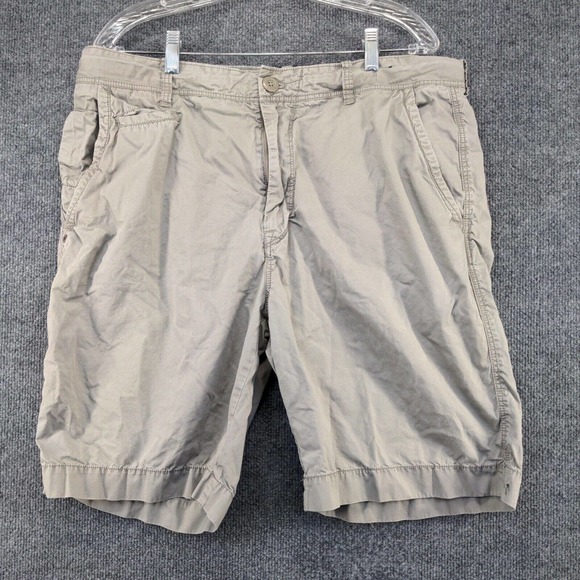 Saltaire Mens Summer Twill Chino Shorts Gray Size 38 Slash Pockets - Picture 2 of 12